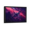 tactical fighter framed canvas black frame
