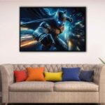 the batman floating frame canvas