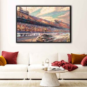 this is talladega floating frame canvas
