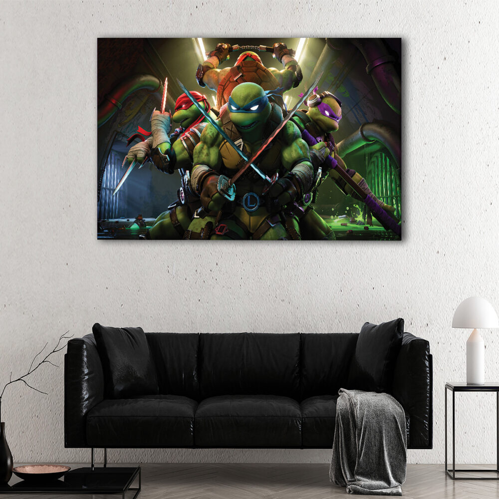 1 panel fortnite ninja turtles canvas art