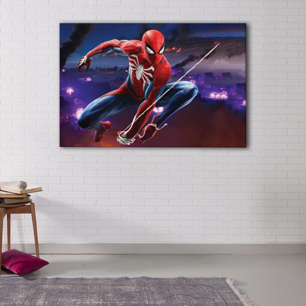 1 panel fortnite spider man canvas art