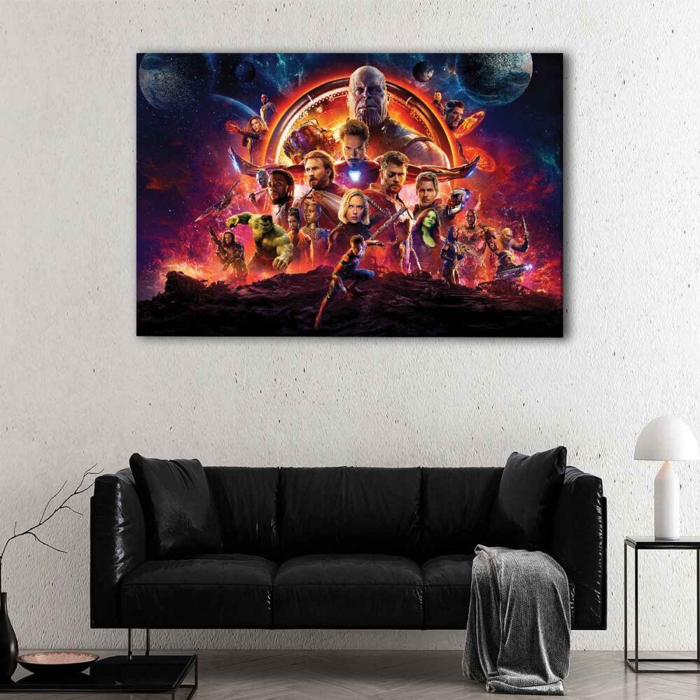 1 panel galaxy superheroes canvas art