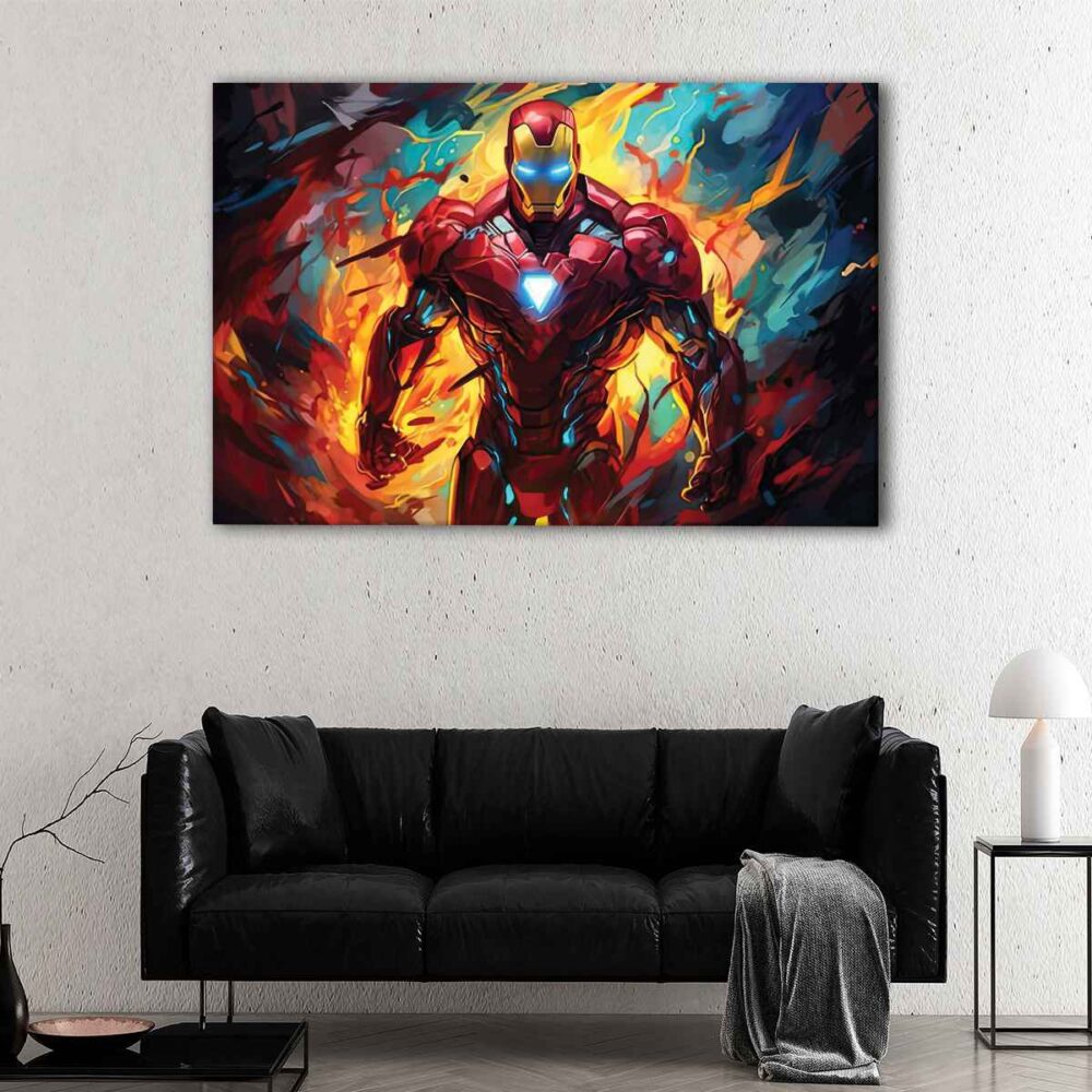 1 panel iron man abstract canvas art