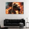 1 panel optimus prime in fire canvas art