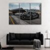 3 panels black bugatti chiron canvas art
