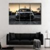 3 panels black mercedes amg canvas art