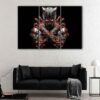 3 panels black panther steampunk canvas art
