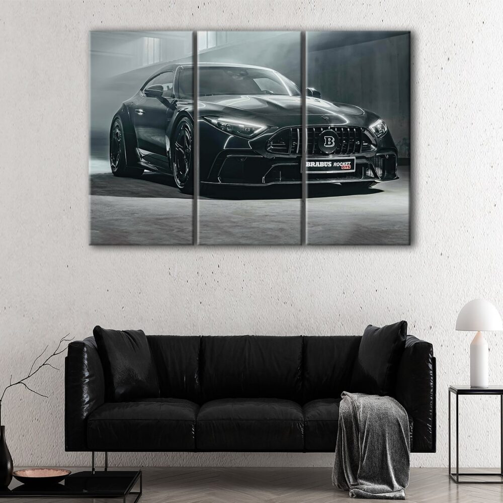 3 panels brabus rocket gts canvas art