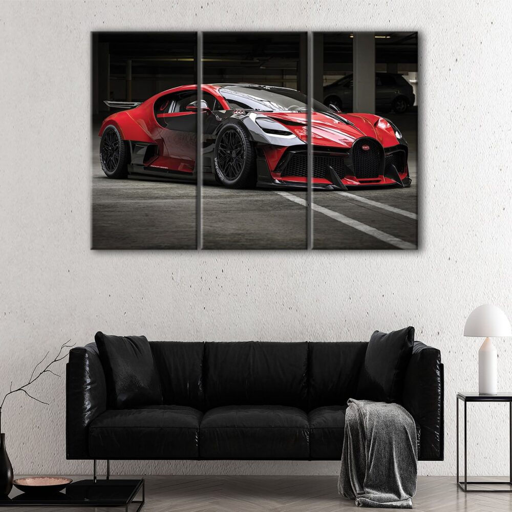 3 panels bugatti divo canvas art