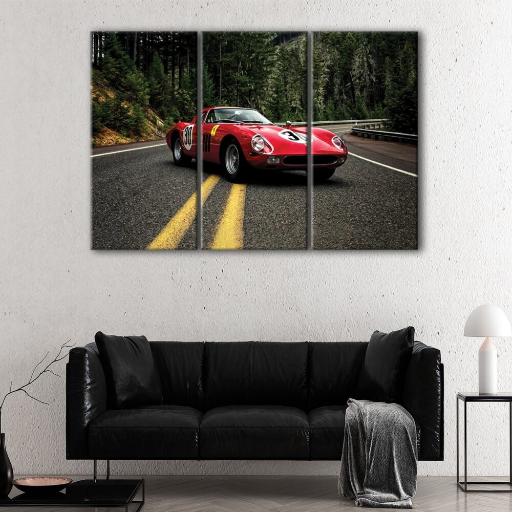 3 panels ferrari 250 gto canvas art