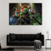 3 panels fortnite ninja turtles canvas art