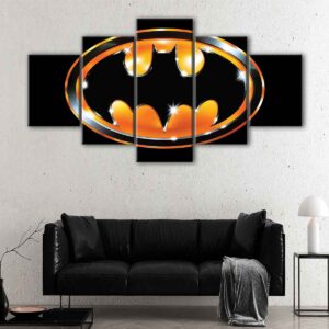 5 panels bat signal canvas art
