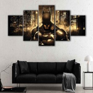 5 panels batman fury canvas art