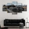 5 panels black bugatti chiron canvas art