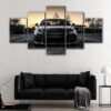 5 panels black mercedes amg canvas art