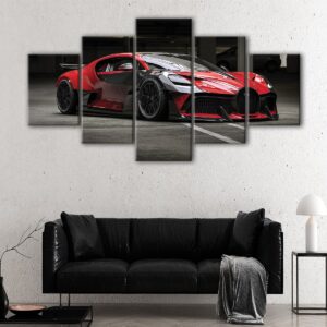 5 panels bugatti divo canvas art