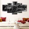 5 panels chevrolet corvette canvas art