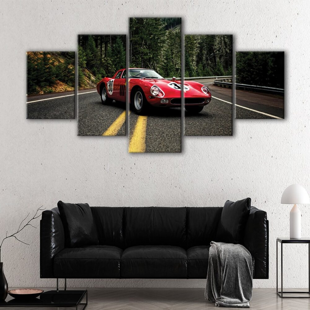5 panels ferrari 250 gto canvas art