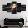 5 panels ferrari supercars canvas art