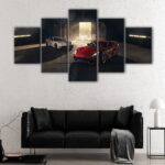 5 panels ferrari supercars canvas art