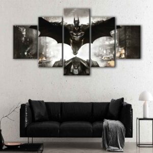 5 panels flying batman canvas art
