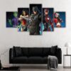 5 panels fortnite justice league canvas art