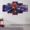 5 panels fortnite spider man canvas art