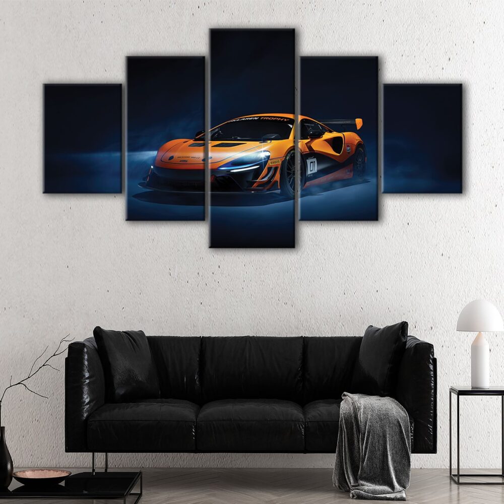 5 panels furious mclaren artura canvas art