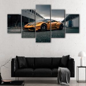 5 panels lamborghini huracan canvas art