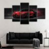 5 panels red bugatti chiron canvas art