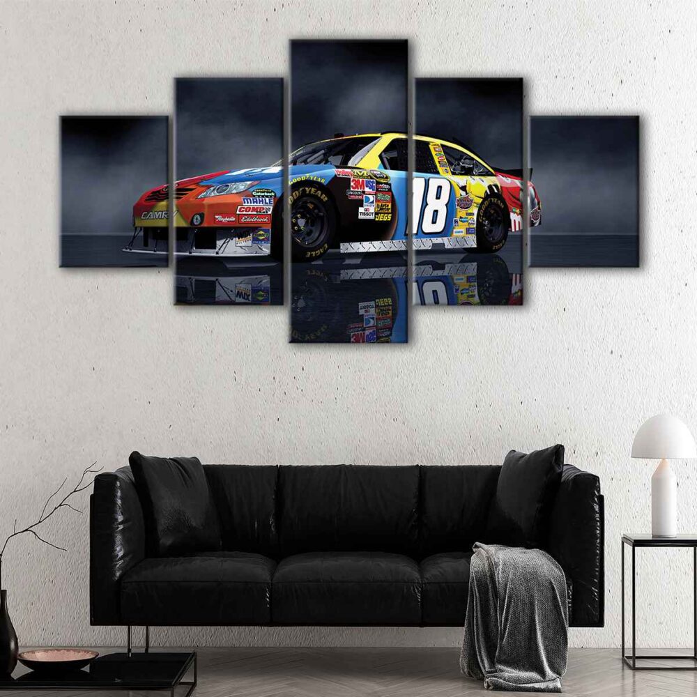 5 panels toyota camry nascar canvas art