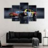 5 panels toyota camry nascar canvas art