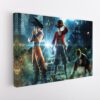 anime heroes stretched canvas