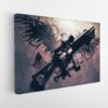 ar 15 rifle stretched canvas