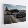 black bugatti chiron stretched canvas