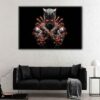 black panther steampunk floating frame canvas