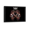 black panther steampunk framed canvas black frame