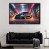 bmw m4 drift floating frame canvas