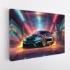 bmw m4 drift stretched canvas
