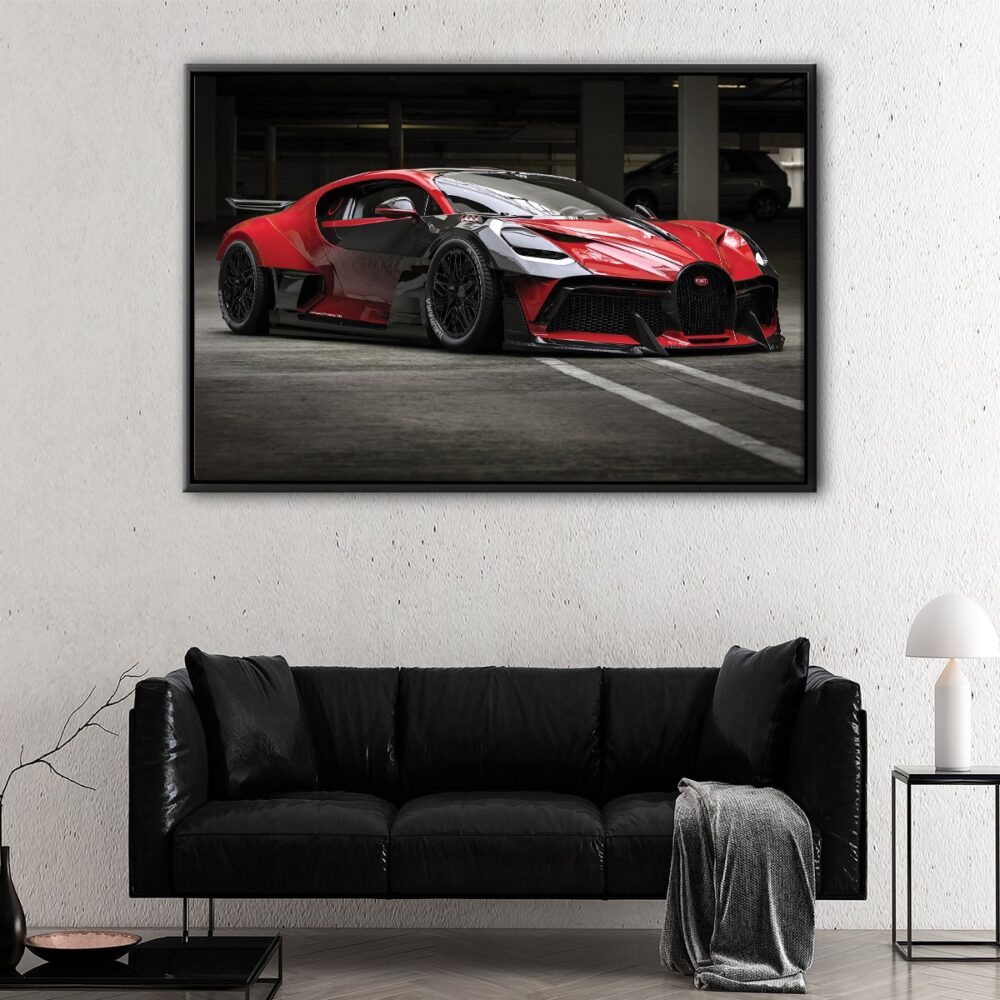 bugatti divo floating frame canvas