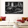 chevrolet corvette floating frame canvas