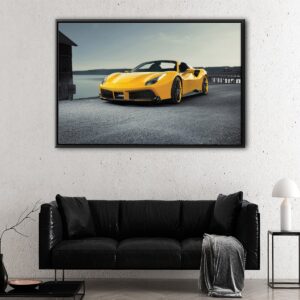 ferrari 488 gtb floating frame canvas