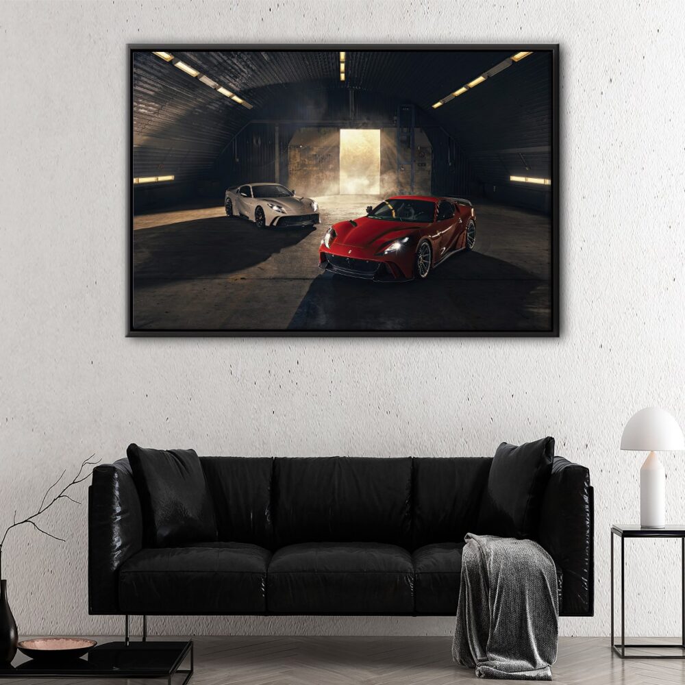 ferrari supercars floating frame canvas
