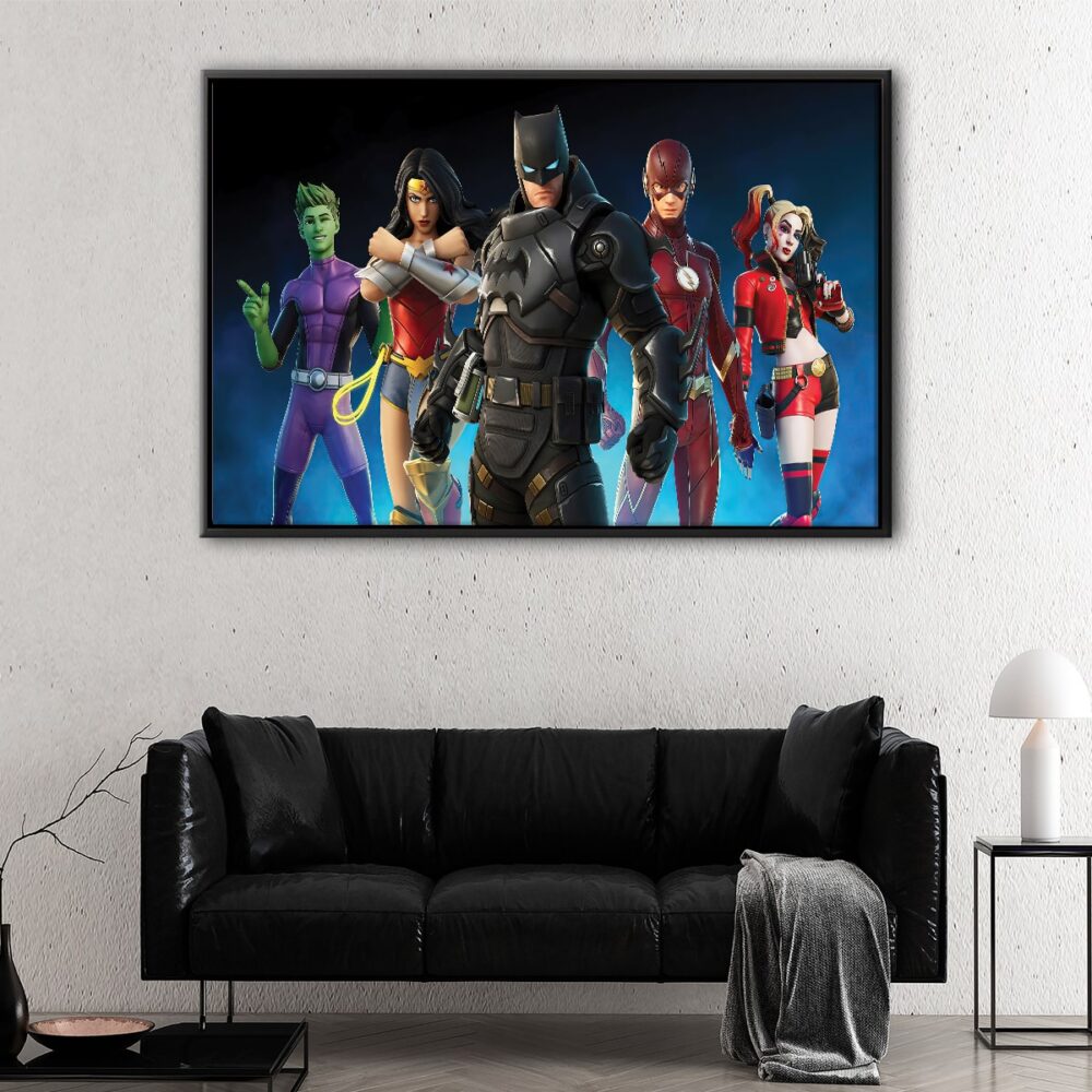 fortnite justice league floating frame canvas