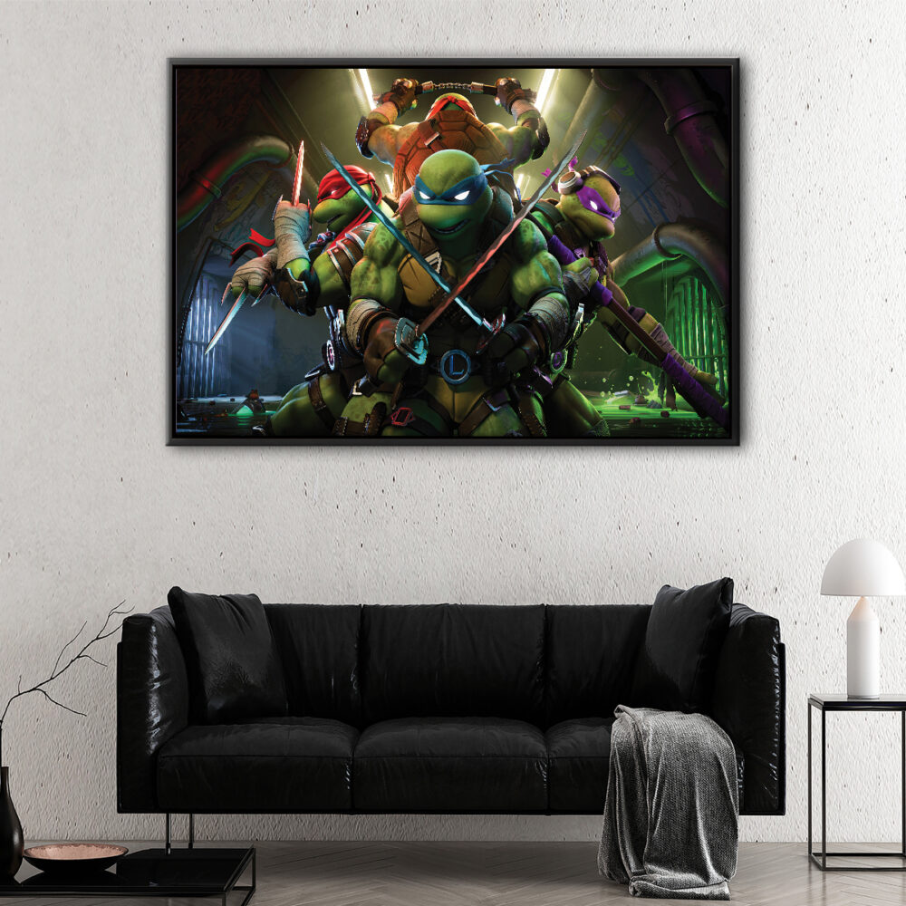 fortnite ninja turtles floating frame canvas
