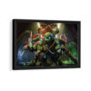 fortnite ninja turtles framed canvas black frame