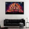 galaxy superheroes floating frame canvas