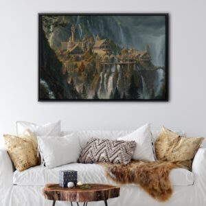 hobbit rivendell floating frame canvas