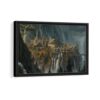 hobbit rivendell framed canvas black frame