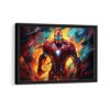 iron man abstract framed canvas black frame